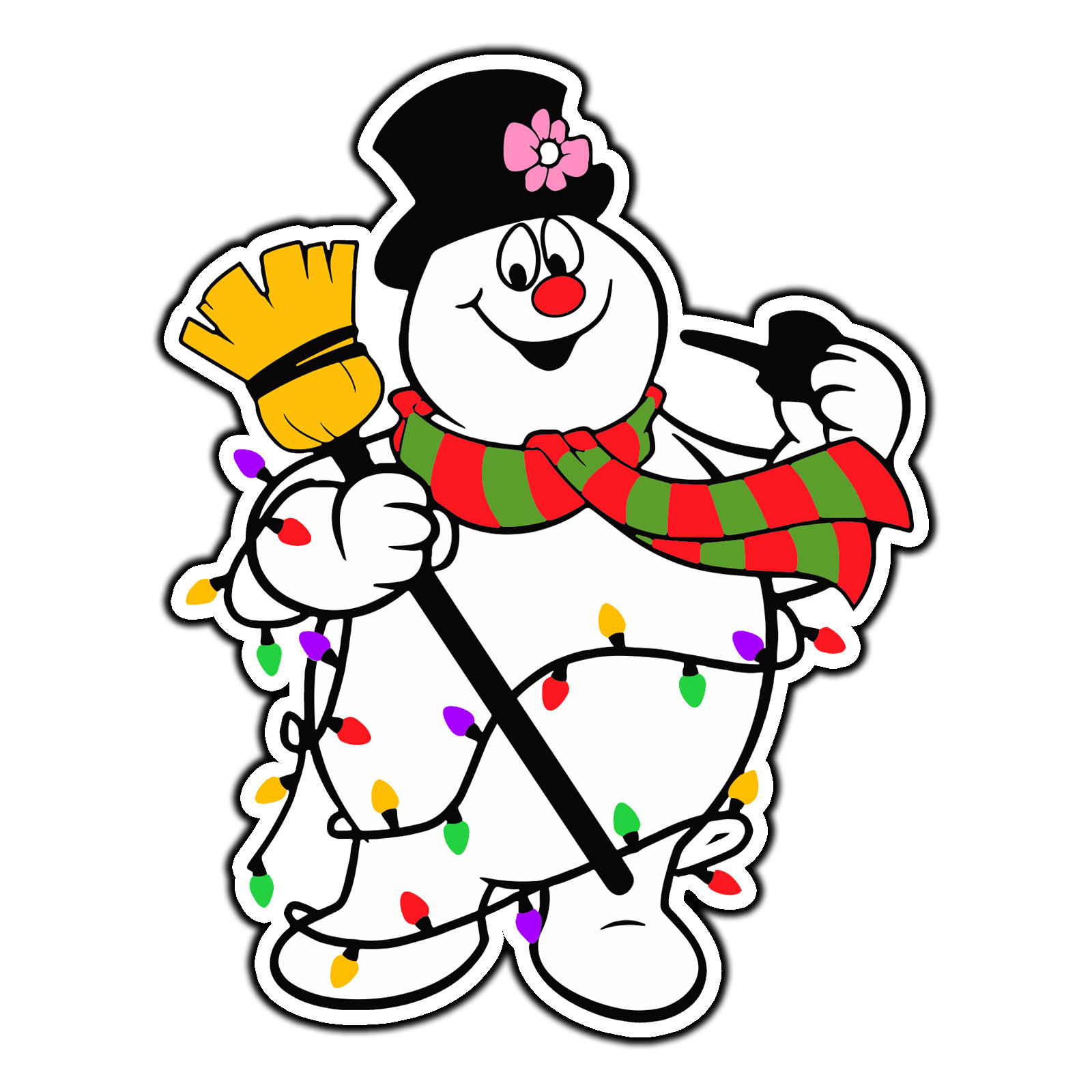 Frosty The Snowman Christmas Lights #2 Sticker Waterproof Vinyl Decal Die-Cut