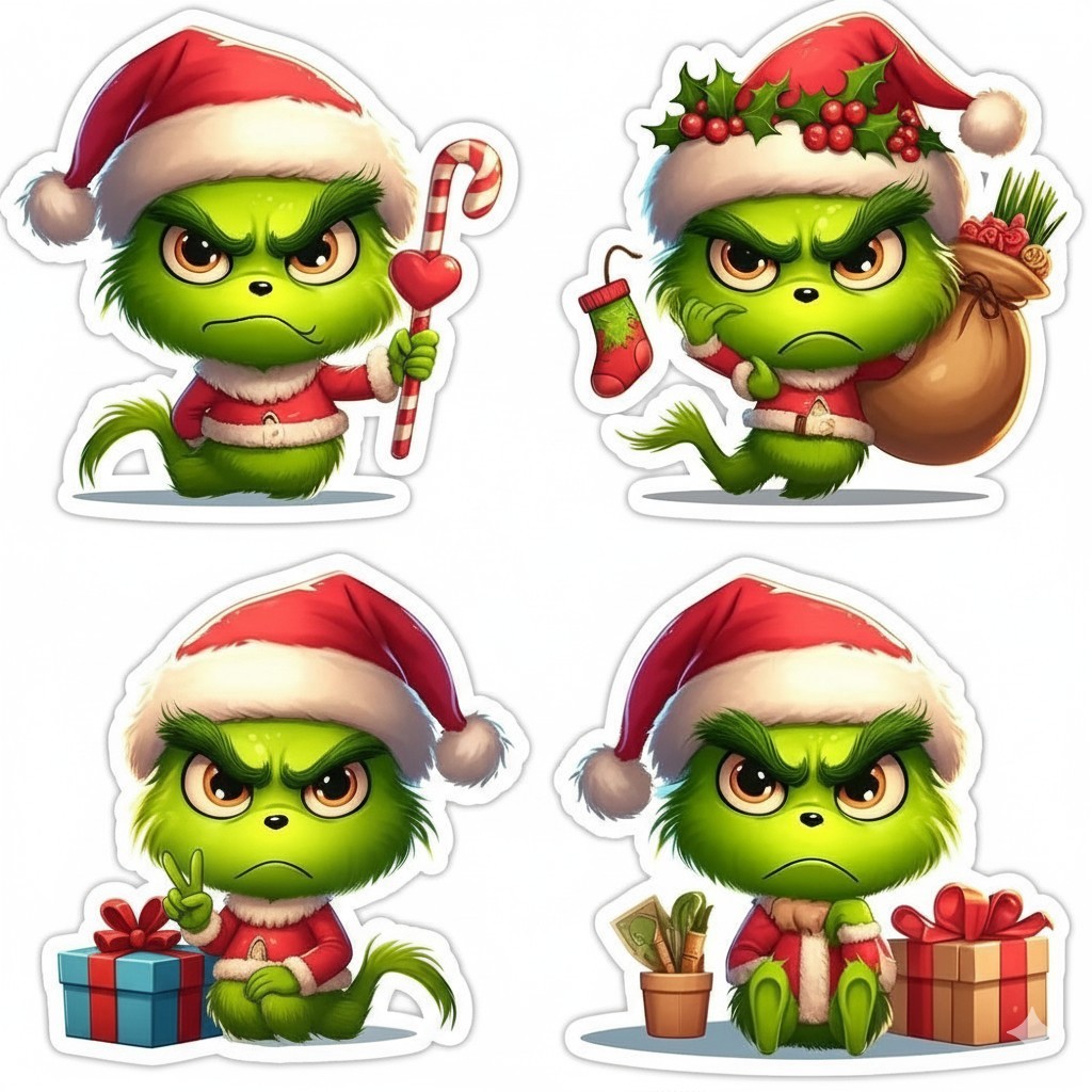 Baby Grinch Sticker Decal Phone Laptop Car