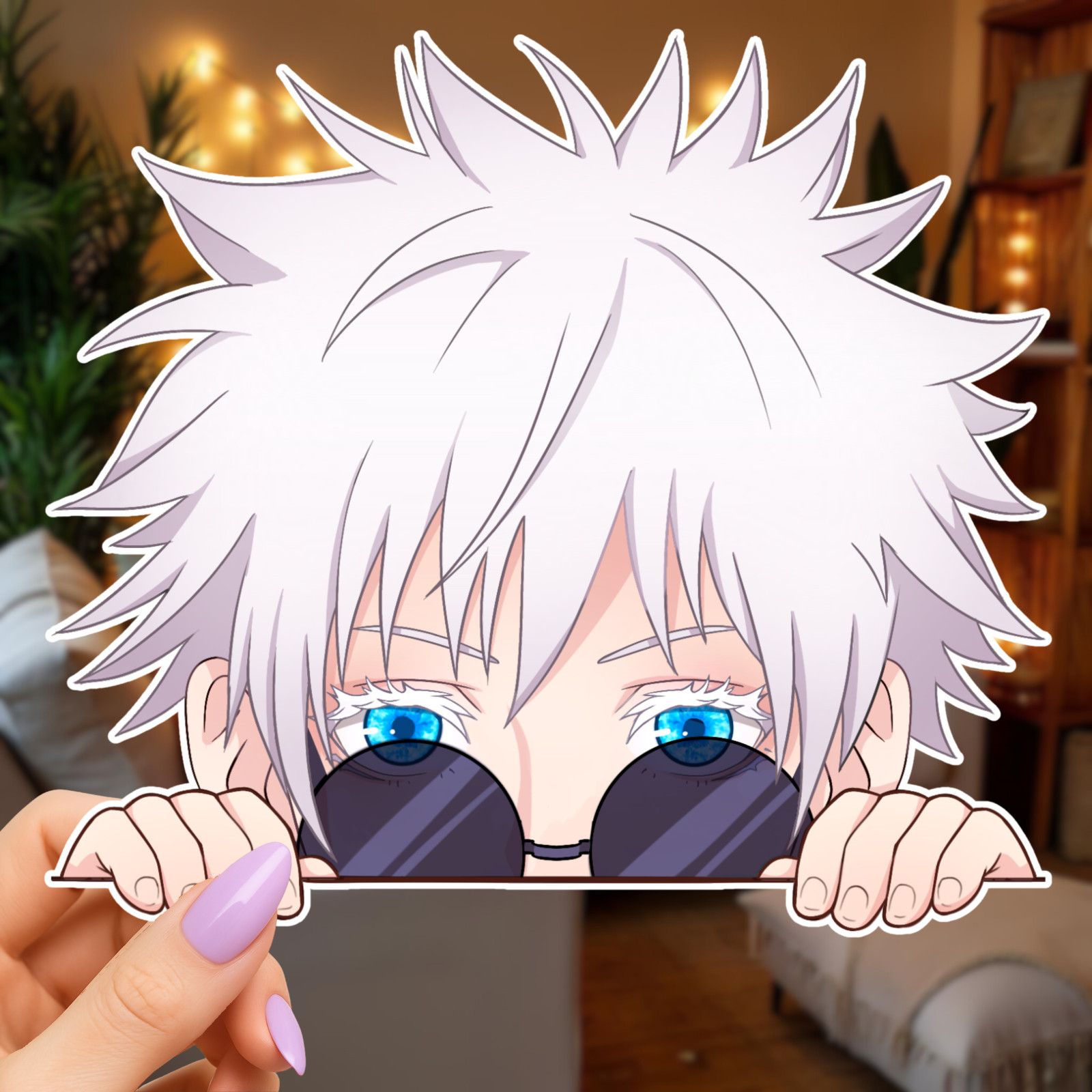 Peeker Gojo – Anime – Sticker or Magnet – Water-resistant – UV Protection