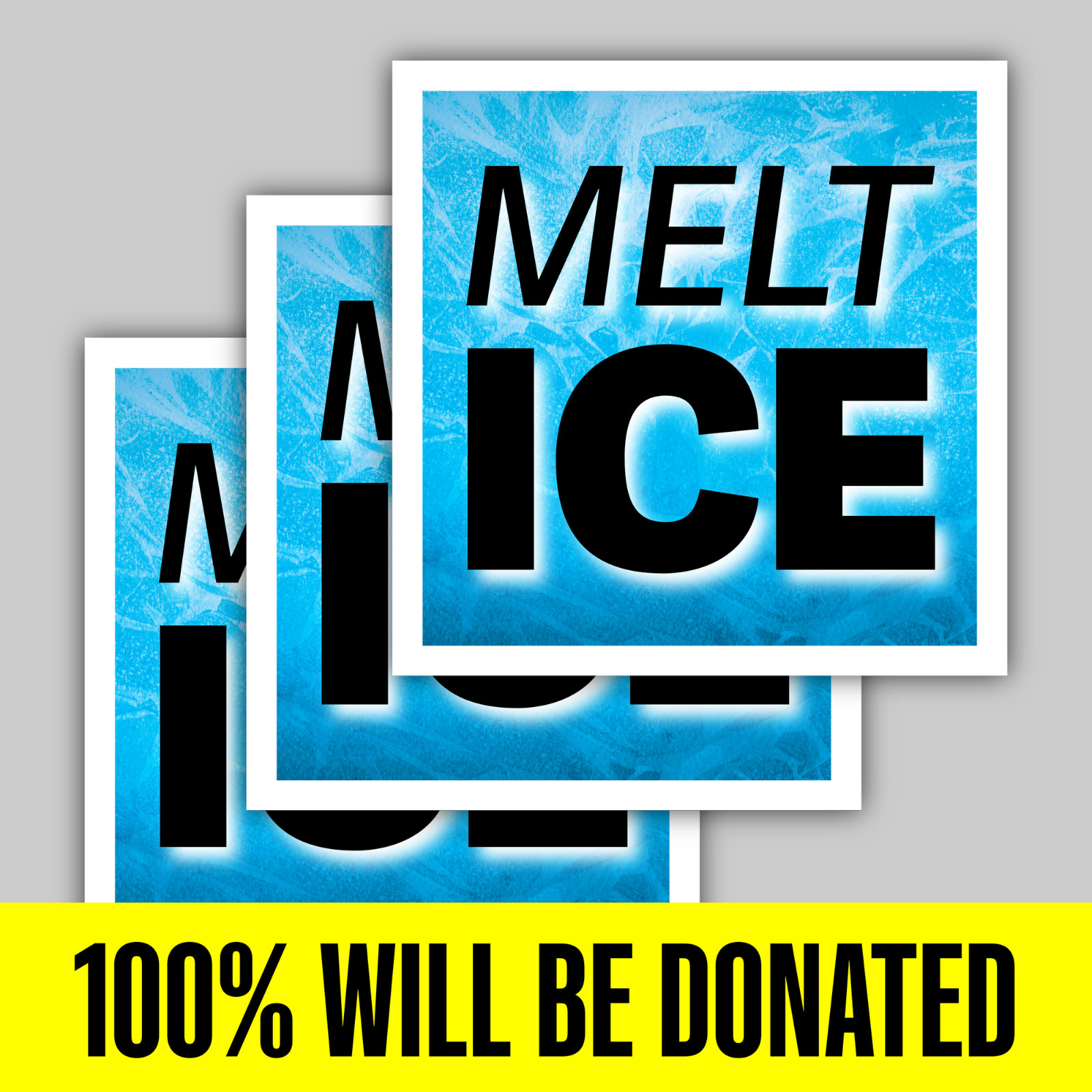 “Melt ICE” Anti-Racist Anti-ICE Antifascist 3 Sticker Pack (5 inches)