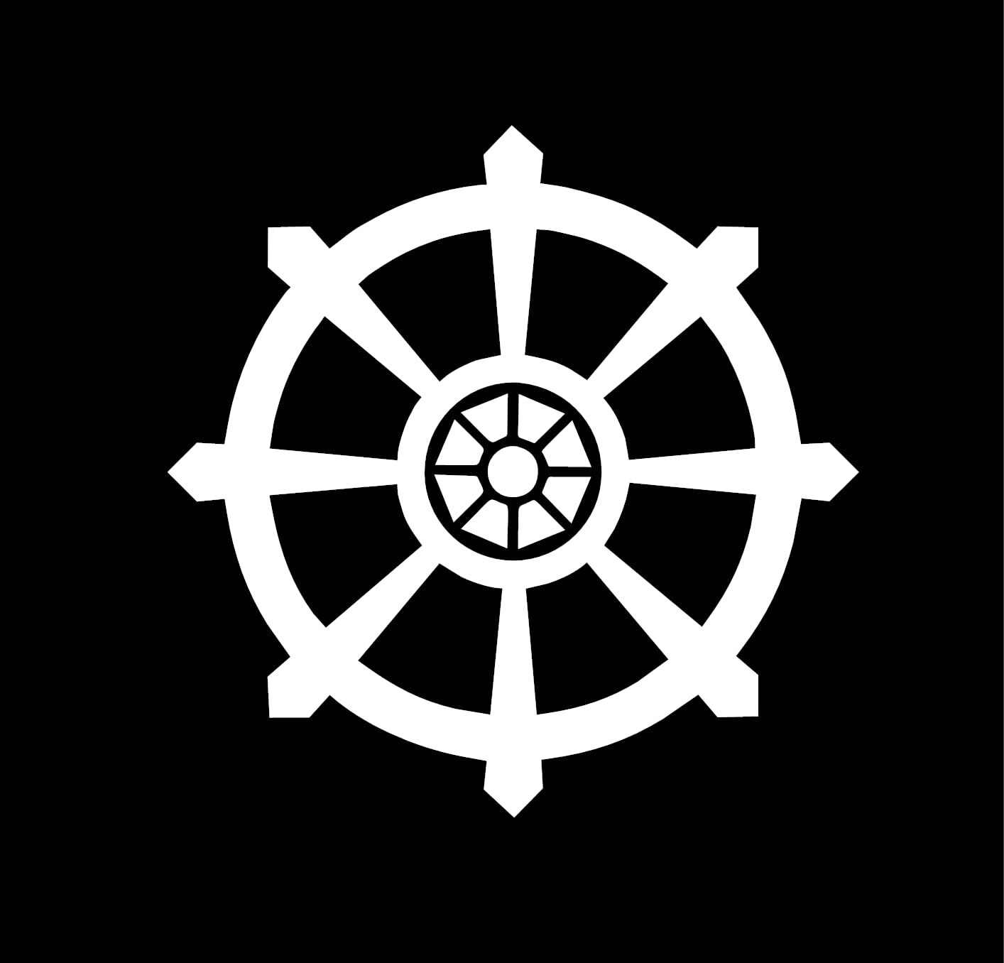 Chase Grace Studio Dharma Wheel Vinyl Decal Sticker Truck Car Laptop