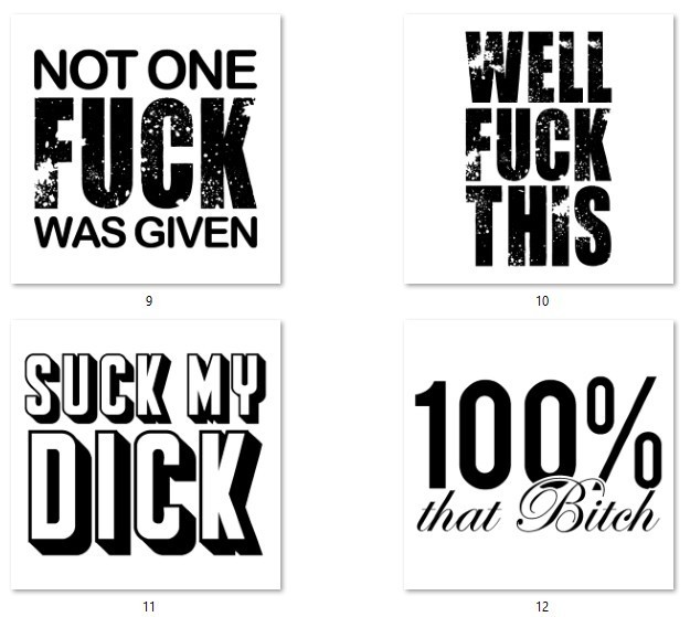 Adult Theme Decals 5″
