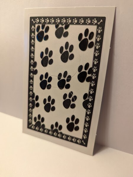 SwitchStix Textured Outlet Cover Sticker Paw Print Single Outlet SS2090 NEW