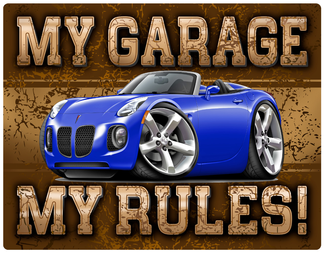 Pontiac Solstice Convertible My Garage My Rules Wall Art Graphic Sticker