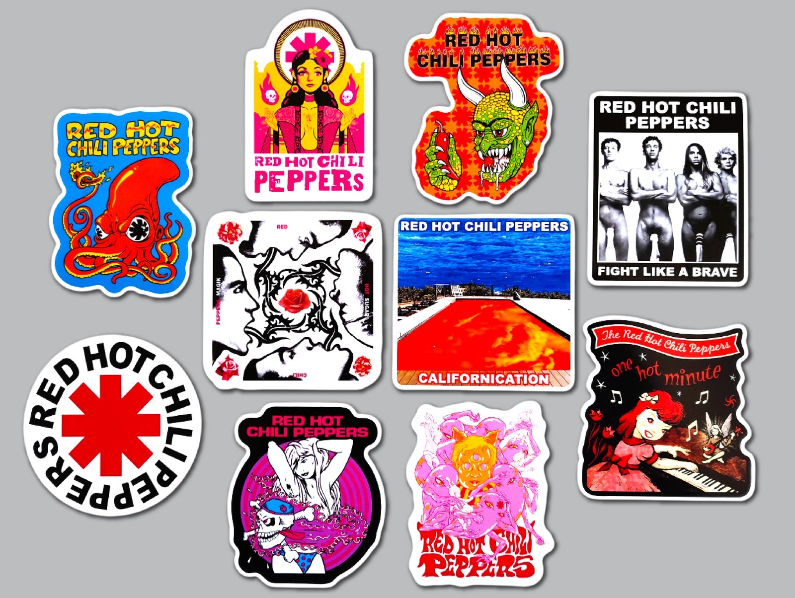 Red Hot Chili Peppers Vinyl Sticker Lot (10 Stickers) california funk punk 90’s