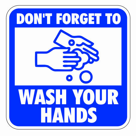 10×10 Wash Your Hands Vinyl Decal Sticker Health Safety Caution Quarantine Sign