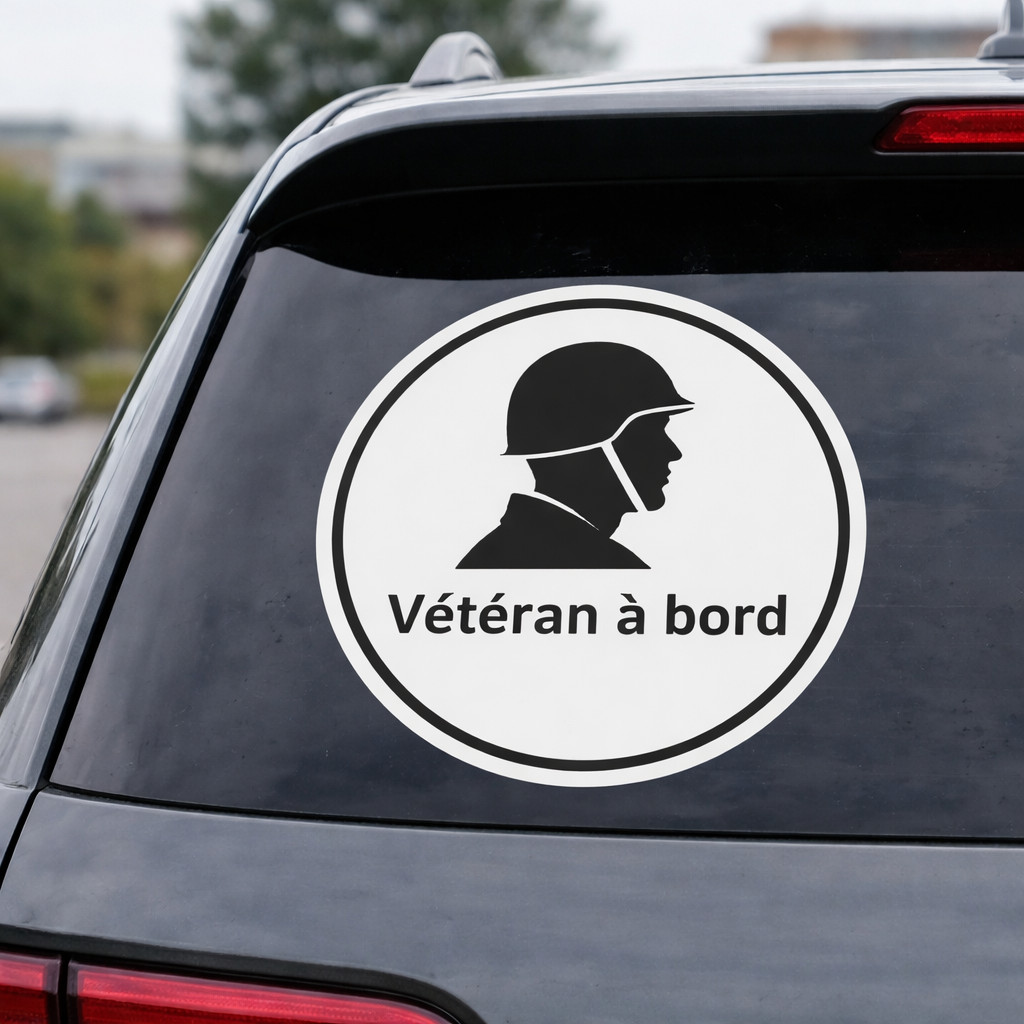Veteran on board – military vinyl – car, truck, truck – decal, window