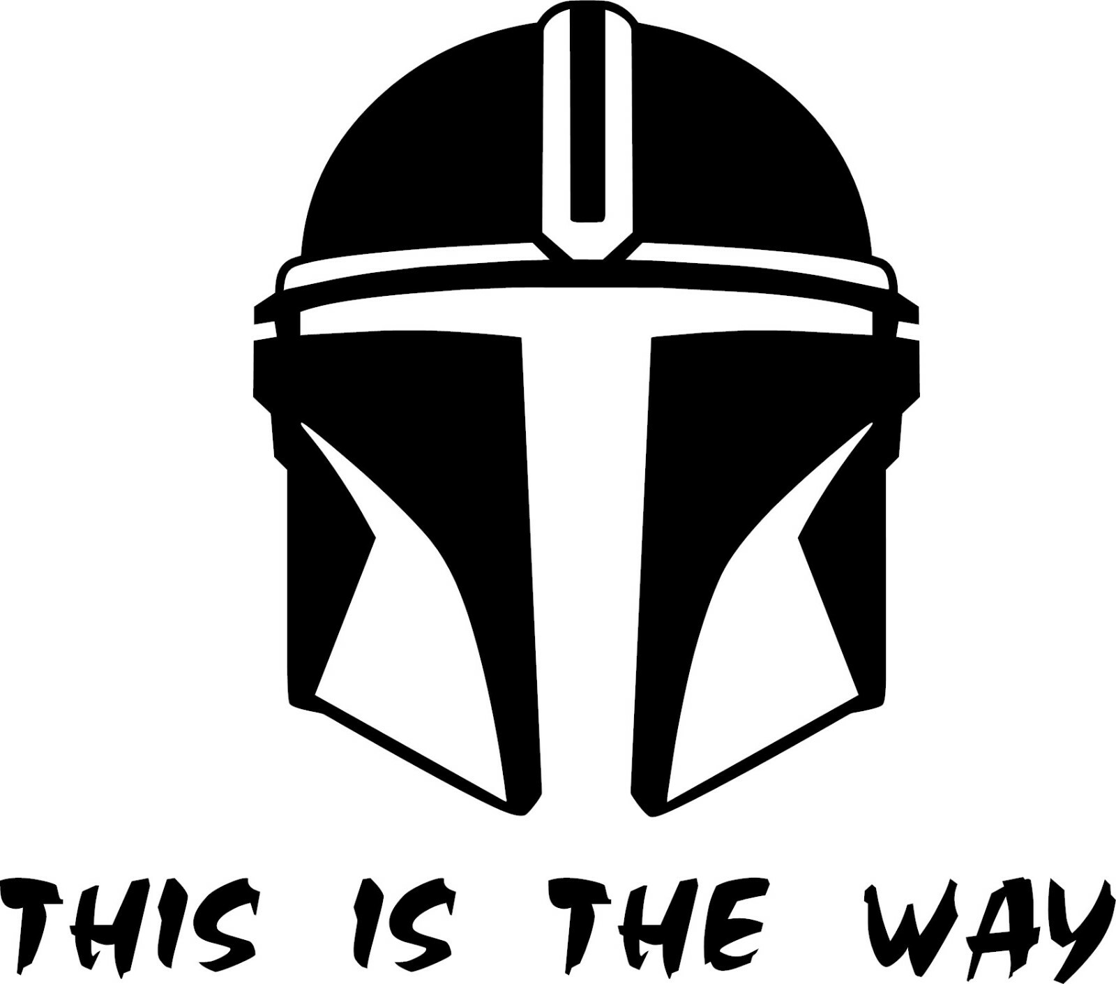 MANDALORIAN HELMET THIS IS THE WAY VINYL DECAL 5.0″h X 5.6″w