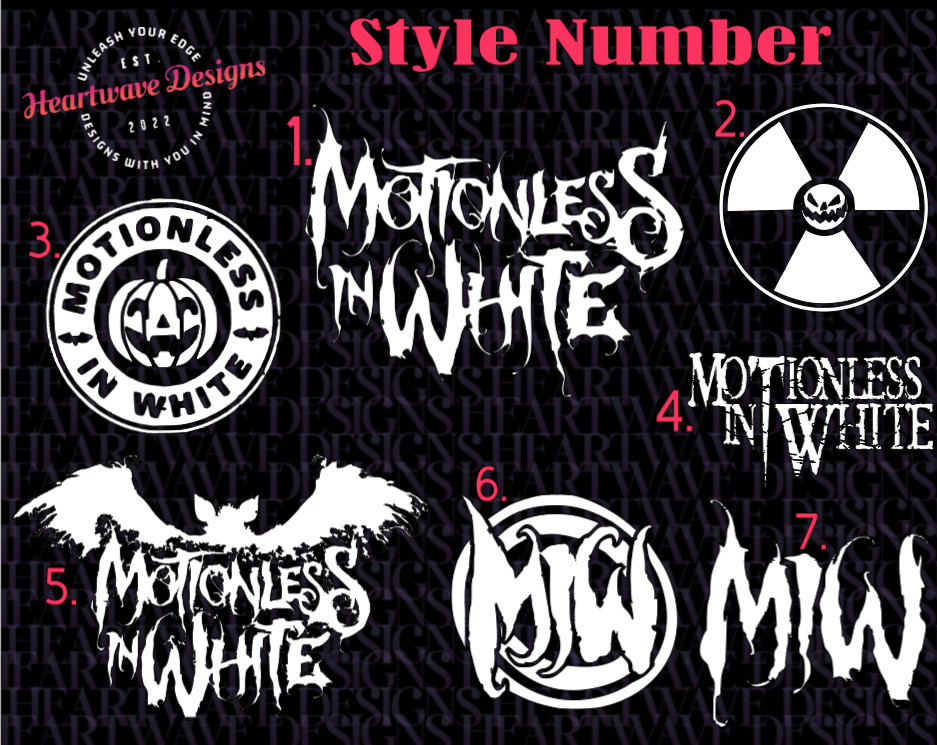 MOTIONLESS IN WHITE Custom Decal Vinyl Stickers