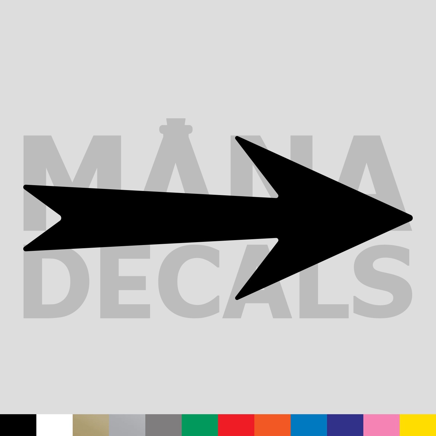 Arrow Vinyl Die Cut Decal Sticker – Direction Point Sign