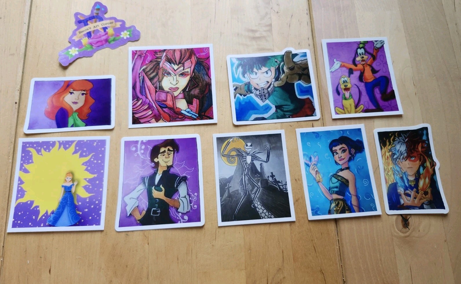 Anime Disney Original Artwork (By Hand)Becca’s Art Corner Signed By Artist