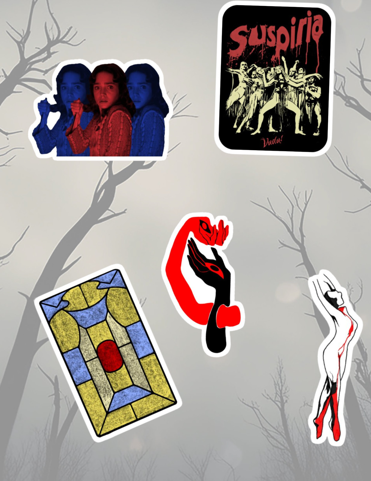 Suspiria 70’s Horror Movie 5pc Sticker Pack