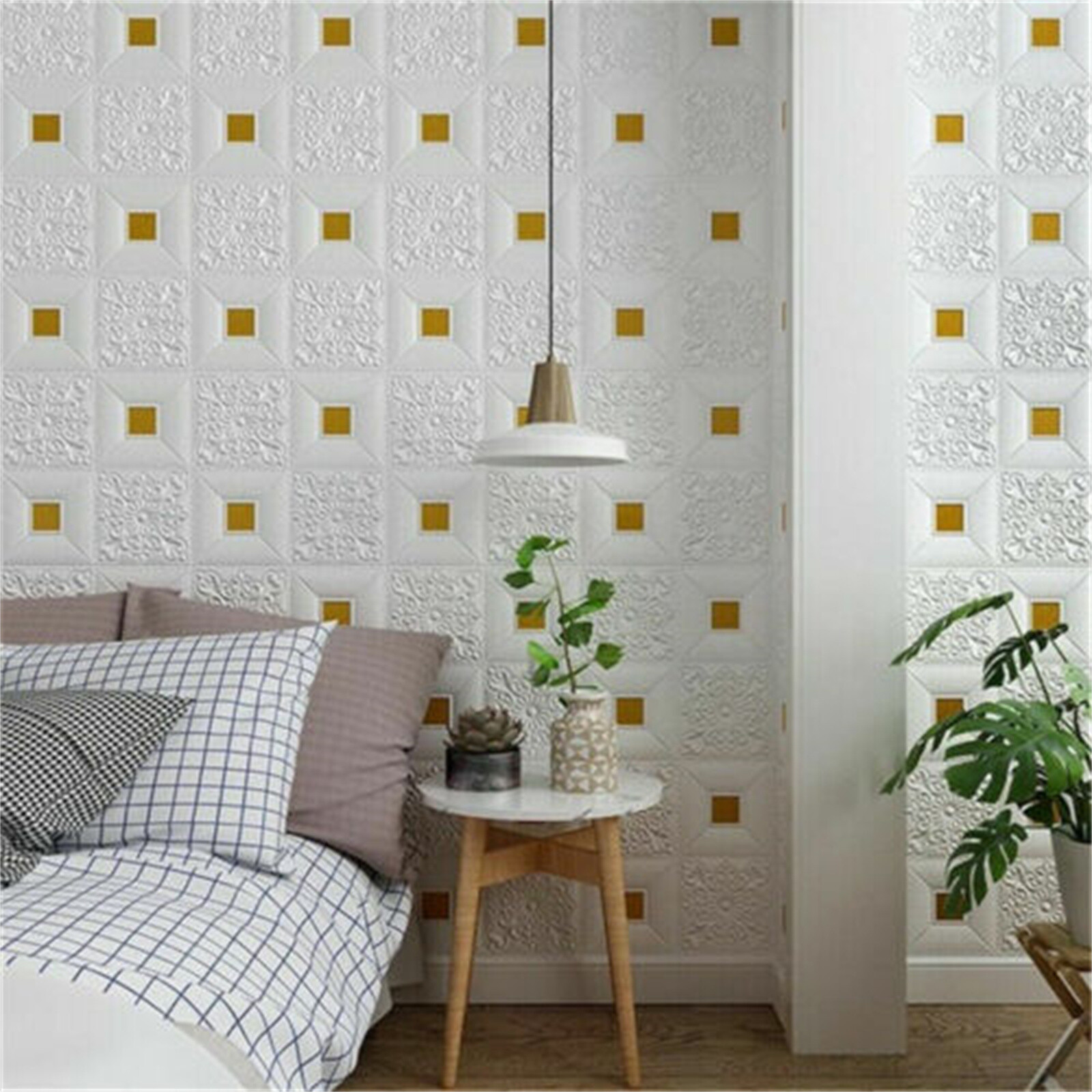 Self-adhesive Tile Brick Sticker Waterproof Foam Wallpaper 3D Wall Panels 10Pcs