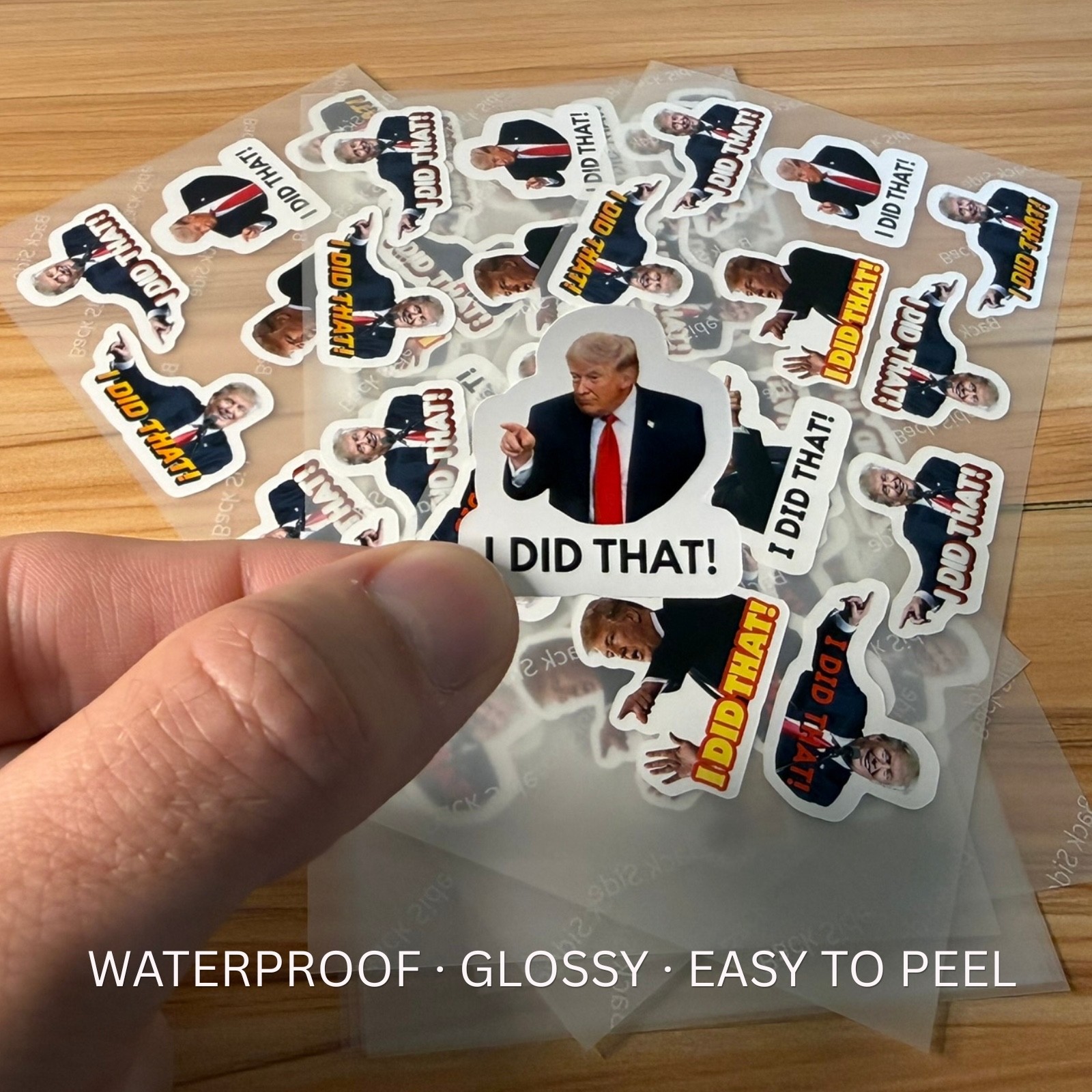 Trump “I DID THAT” Stickers 100pcs Mixed Political Vinyl Decals for Gas Pump 1″