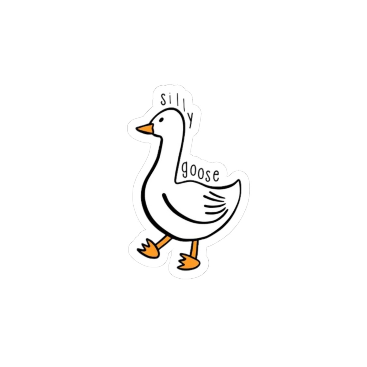 Silly Goose Sticker | Funny Goose Design for Animal Lovers | Quirky, Cute