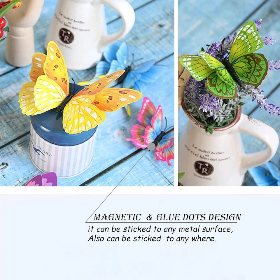 Butterfly Wall Decor 24 PCS, 3D Butterflies Stickers For Party Decorations