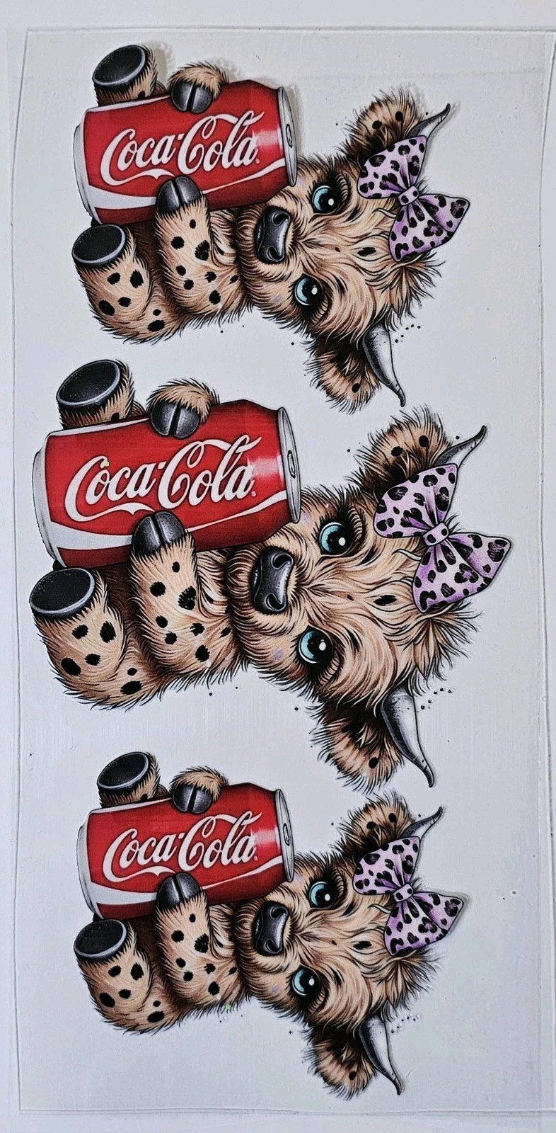Coke Cow UV DTF Transfer Sticker Wrap Tumbler UVDTF BUY 10+ GET COMBINED SHIP