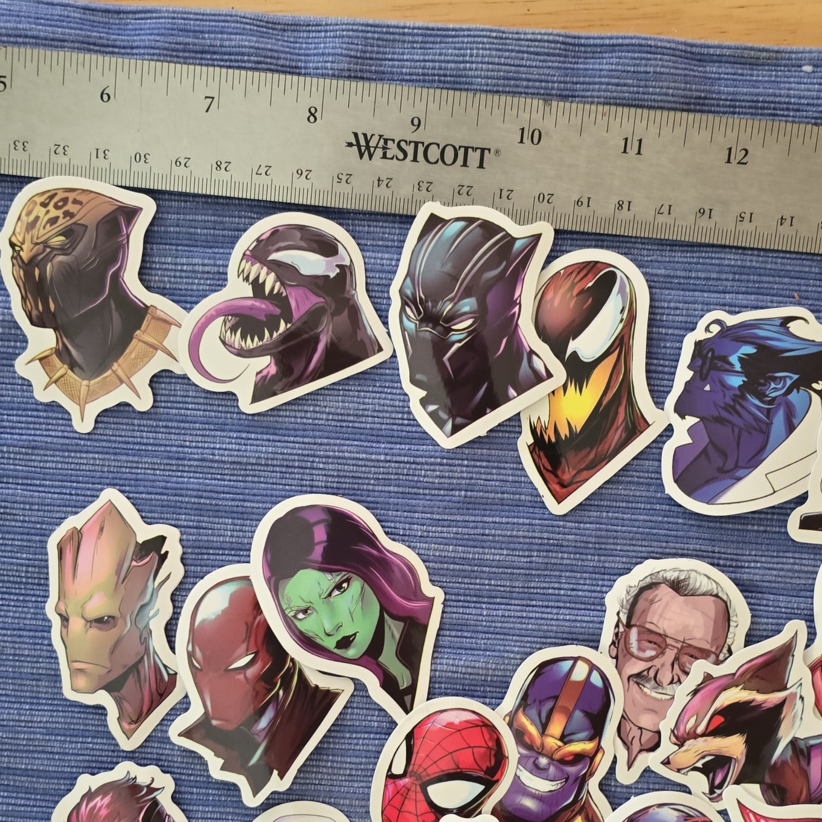 Marvel Superhero Vinyl Stickers Multicolor Water Resistant Spider-Man Iron Man