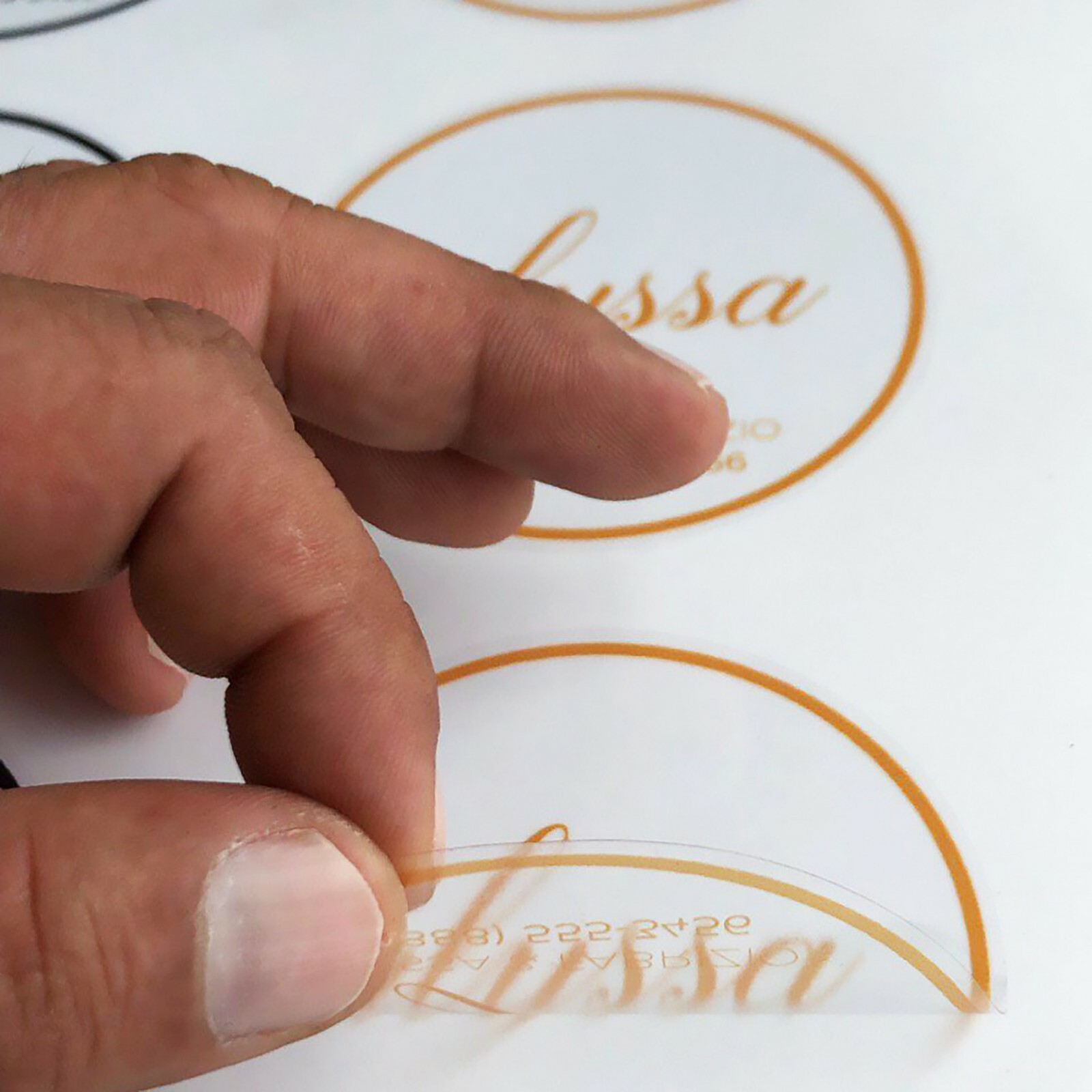 50 CUSTOM CLEAR STICKERS PRODUCT LABELS | WATERPROOF CLEAR LABEL OF YOUR LOGO