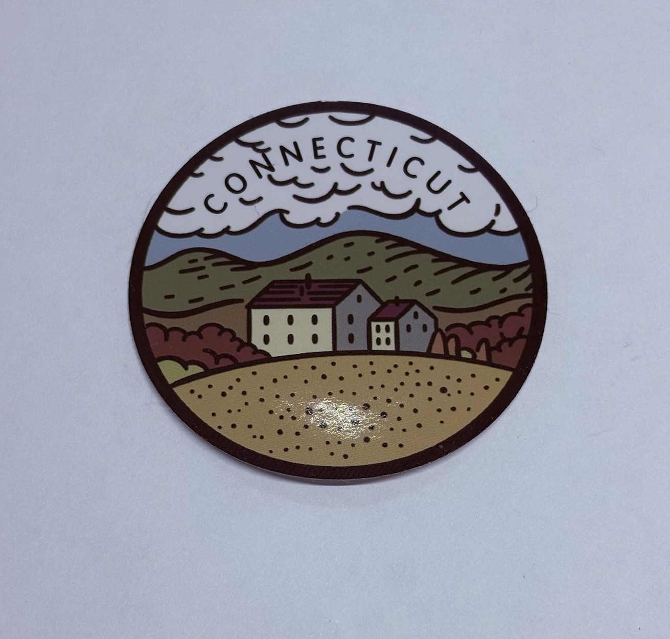 Connecticut State Sticker Farm Art Decal Vinyl USA Travel Souvenirs Journal Tc6