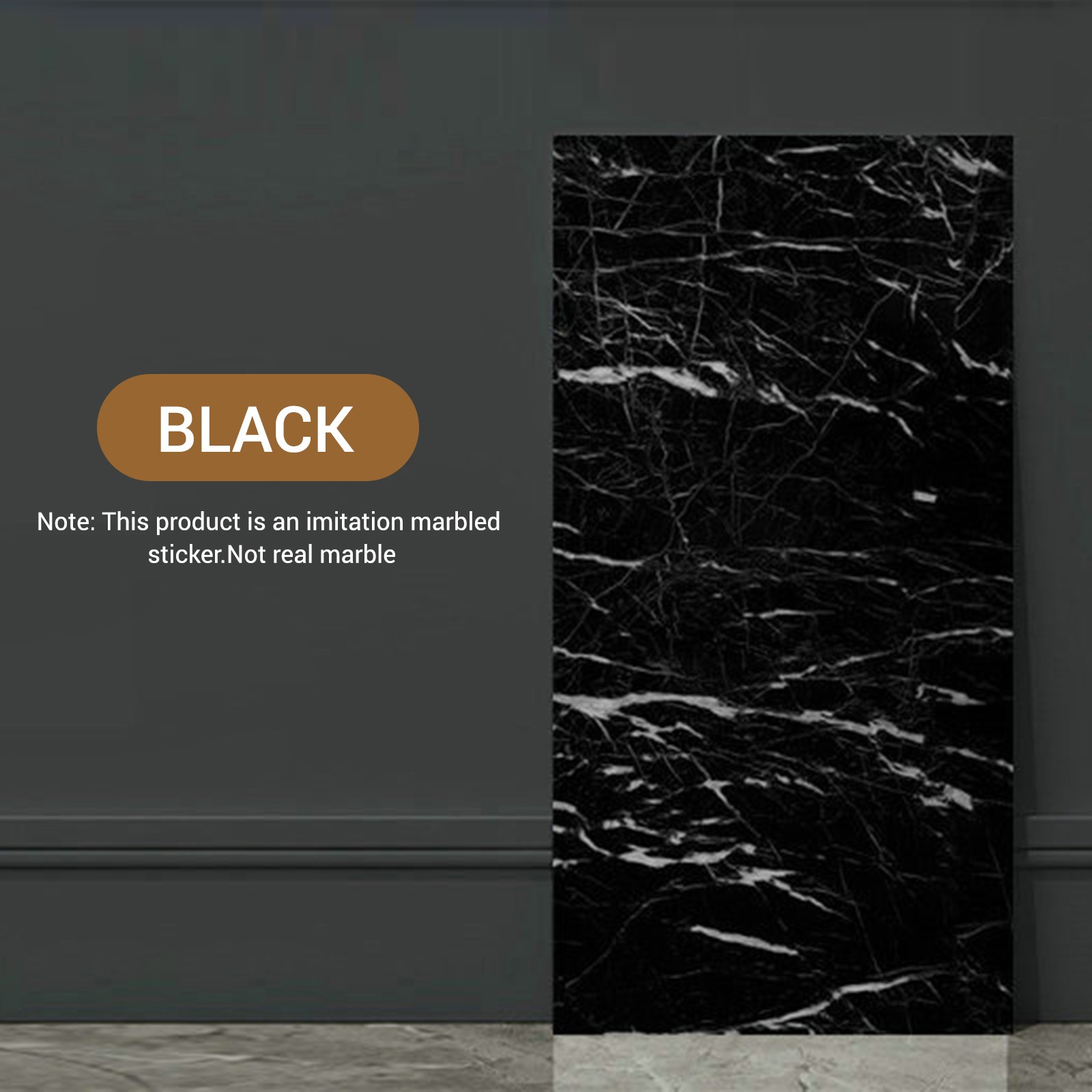 Marble Effect Wall Tile Sticker Self Adhesive Wallpaper Panel Kitchen Bathroom