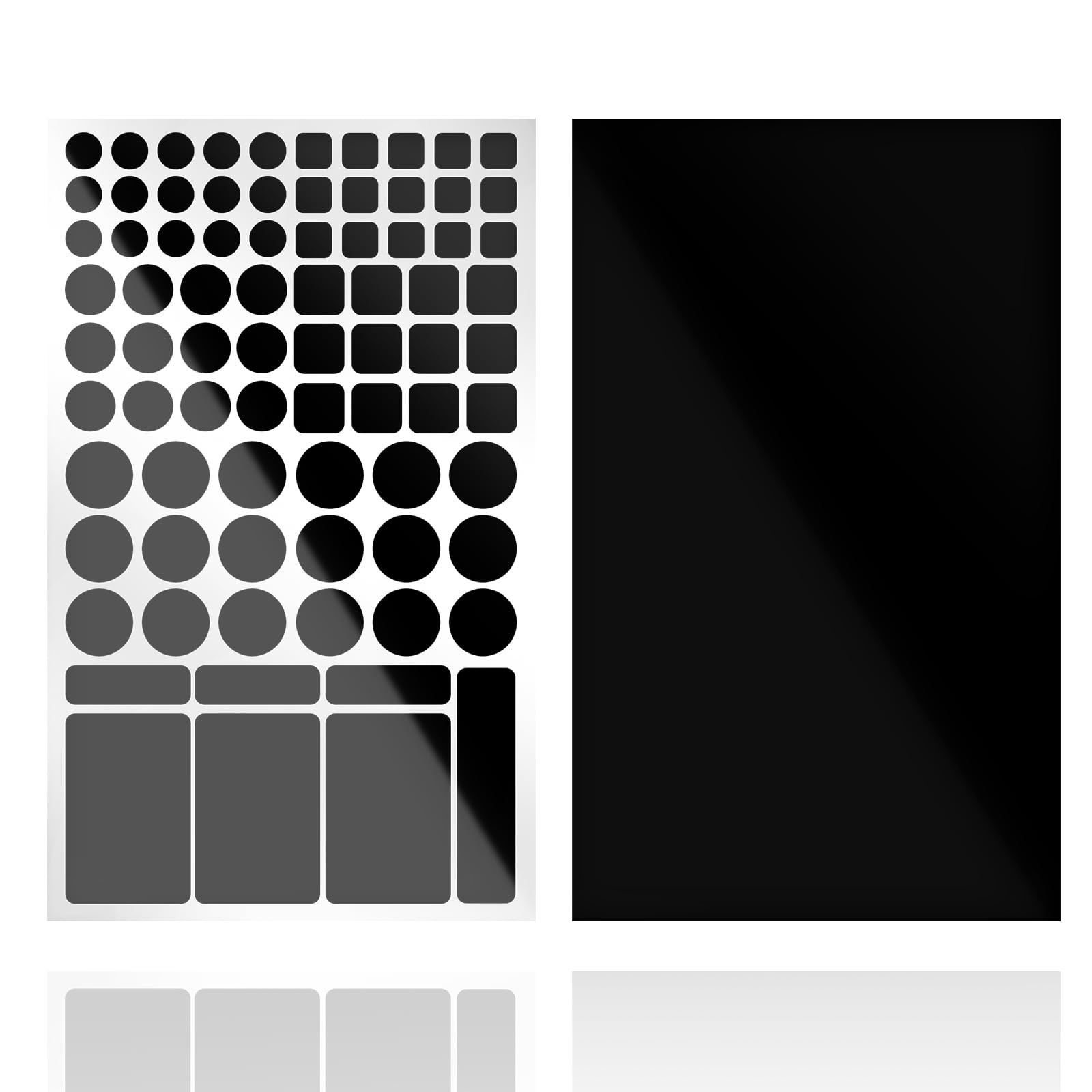 Light Dimming Stickers,2 Sheets Black,50% Dimming of Lights50% Dimming