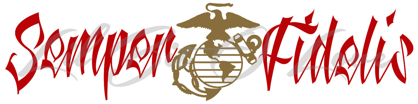 SEMPER FIDELIS VINYL DECAL – WITH EGA STICKER USMC MARINE CORPS YOU CHOOSE COLOR