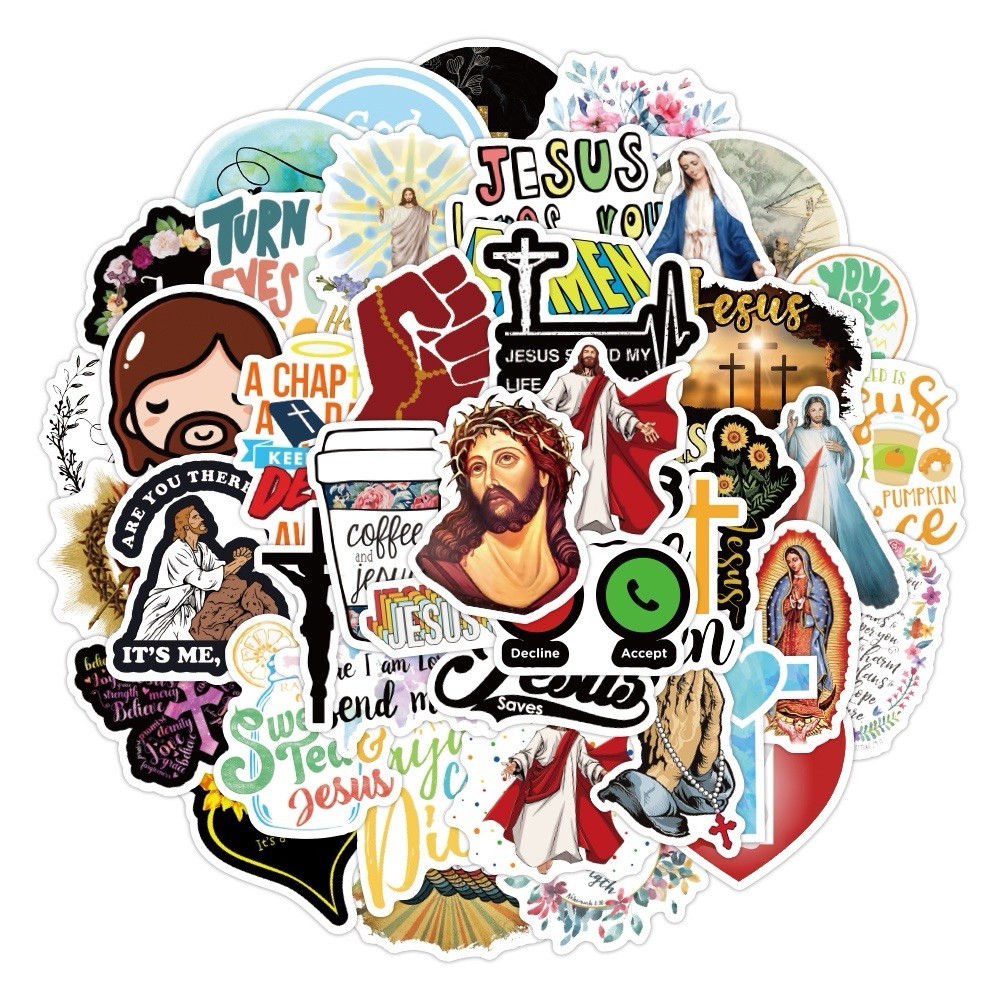 20 Random Jesus Christianity Stickers Faith Decals Laptop Hydro Free Shipping