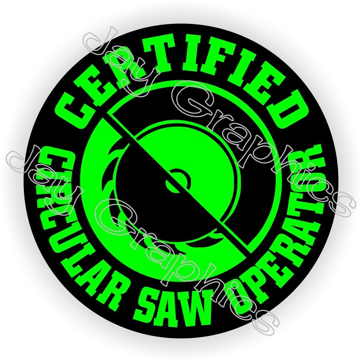 Circular Saw Operator Funny Hard Hat Sticker