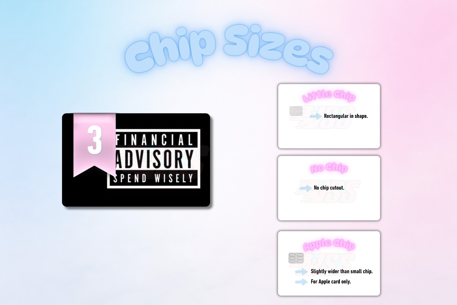 3‑Pack Financial Inspired Card Skins –Vinyl Credit & Debit Card Covers | Durable