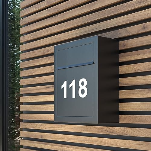 Reflective Mailbox Numbers Sticker Decal Die Cut Classic Style 4″ x 5 Sets
