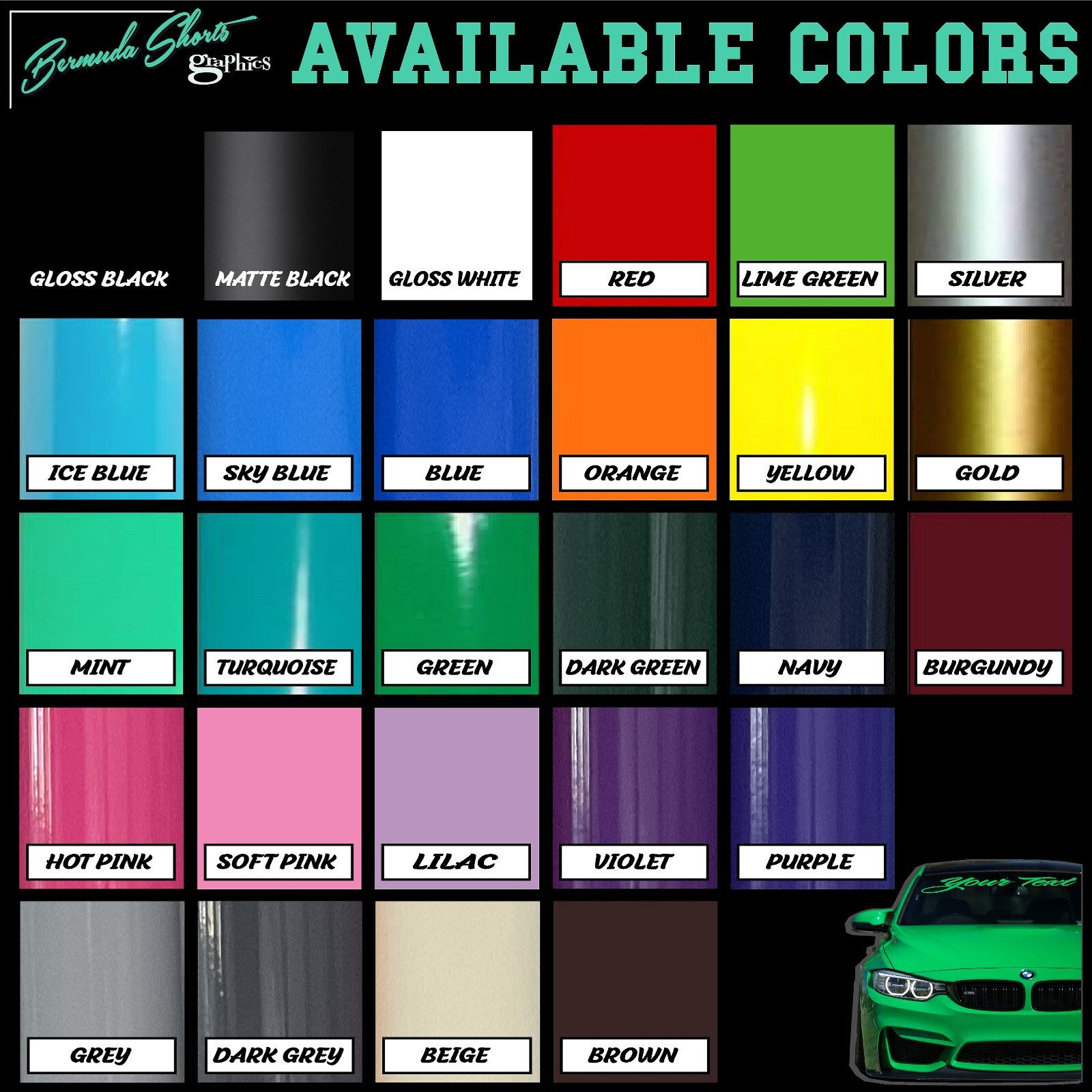 Custom Windshield Decal, Personalized Automotive Vinyl text graphic CTDC