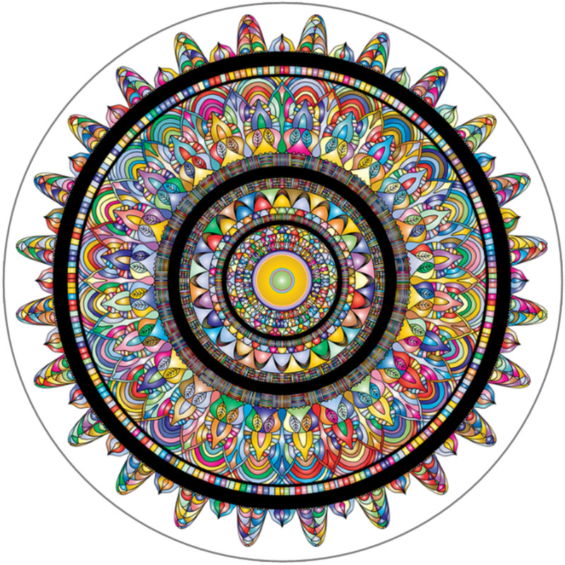 Bohemian Pattern Art – 3 Inch Circle Sticker 3″ x 3″