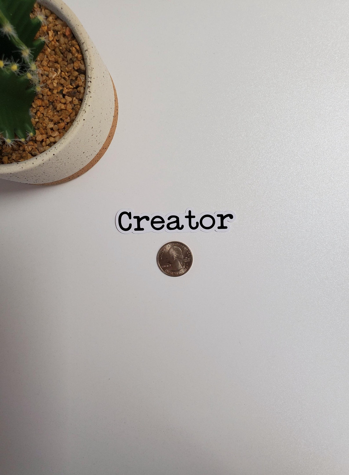 Creator Text Sticker | Glossy Vinyl