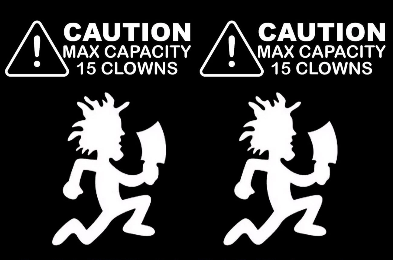 Psychopathic Records ICP Insane Clown Posse & Caution Max Capacity 15 Clowns