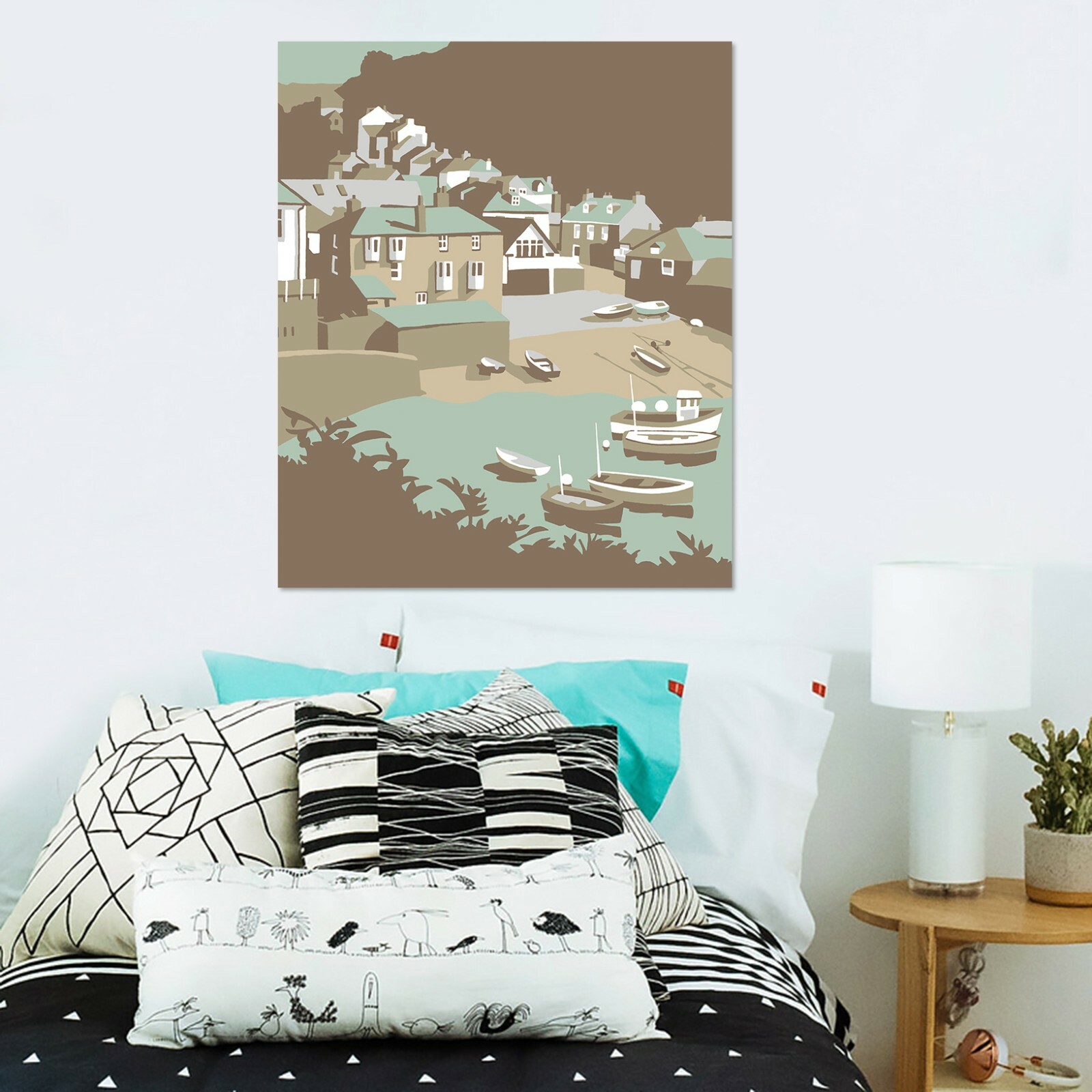 3D Lakeside Town ZHU036 Wall Stickers Wall Murals Wallpaper Steve Read Zoe