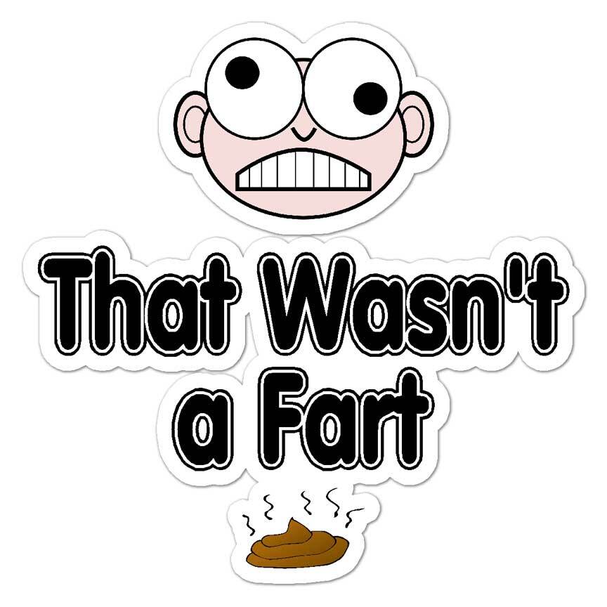 That Wasn’t A Fart, Vinyl Decal Sticker, Indoor Outdoor, 3 Sizes, #8253