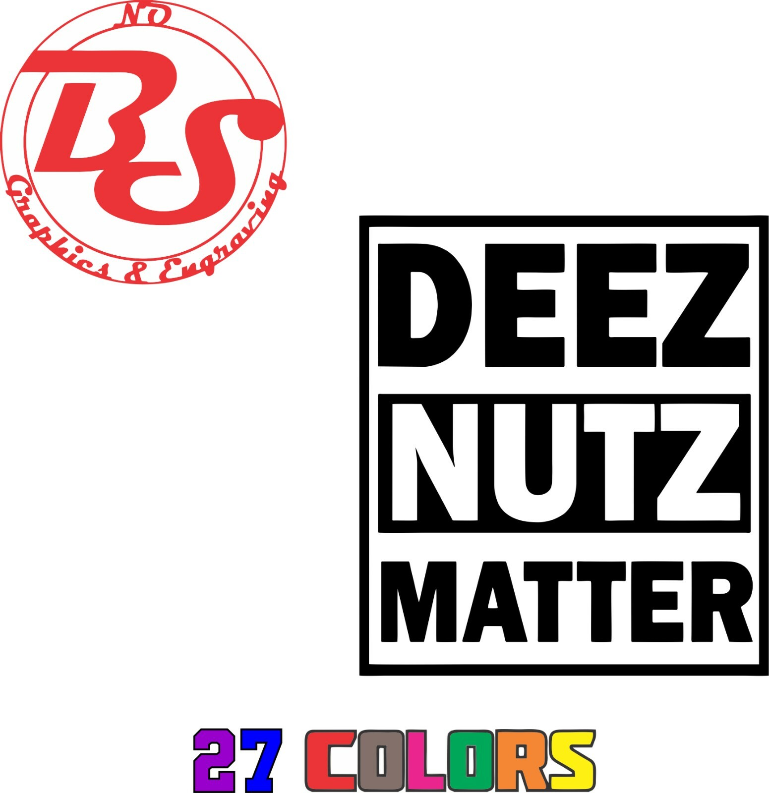 6″ DEEZ NUTZ Nuts Balls Matter Decal Offensive Funny Rude Adult Joke JDM noBS