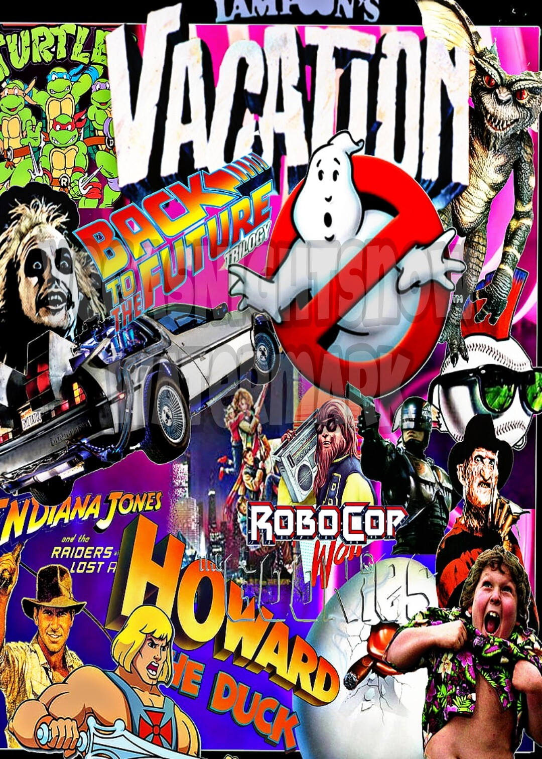 80s Movies Shows 4in Vinyl Sticker Gremlins Howard Duck Heman Goonies TMNT