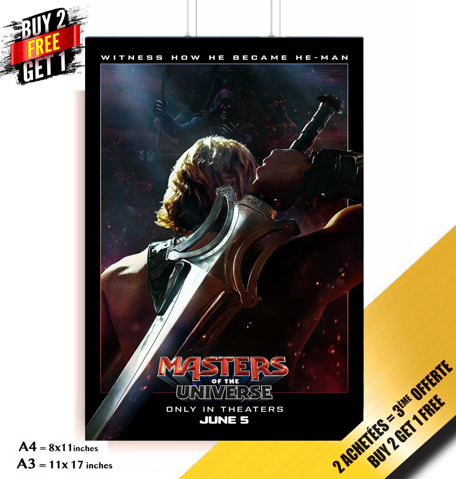 Masters Of The Universe Adv 2026 Movie Poster HE-MAN 🐅🗡💀