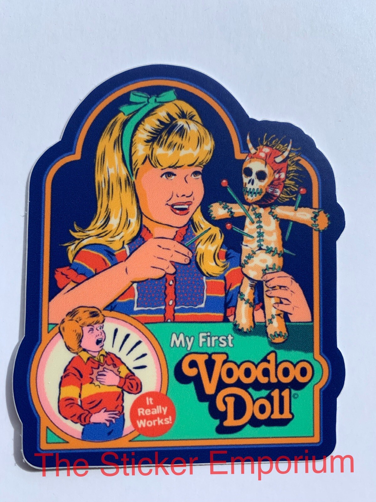 My First Voodoo Doll Sticker ~ Funny Wiccan Wicca Witch Book Occult Sprit Decal