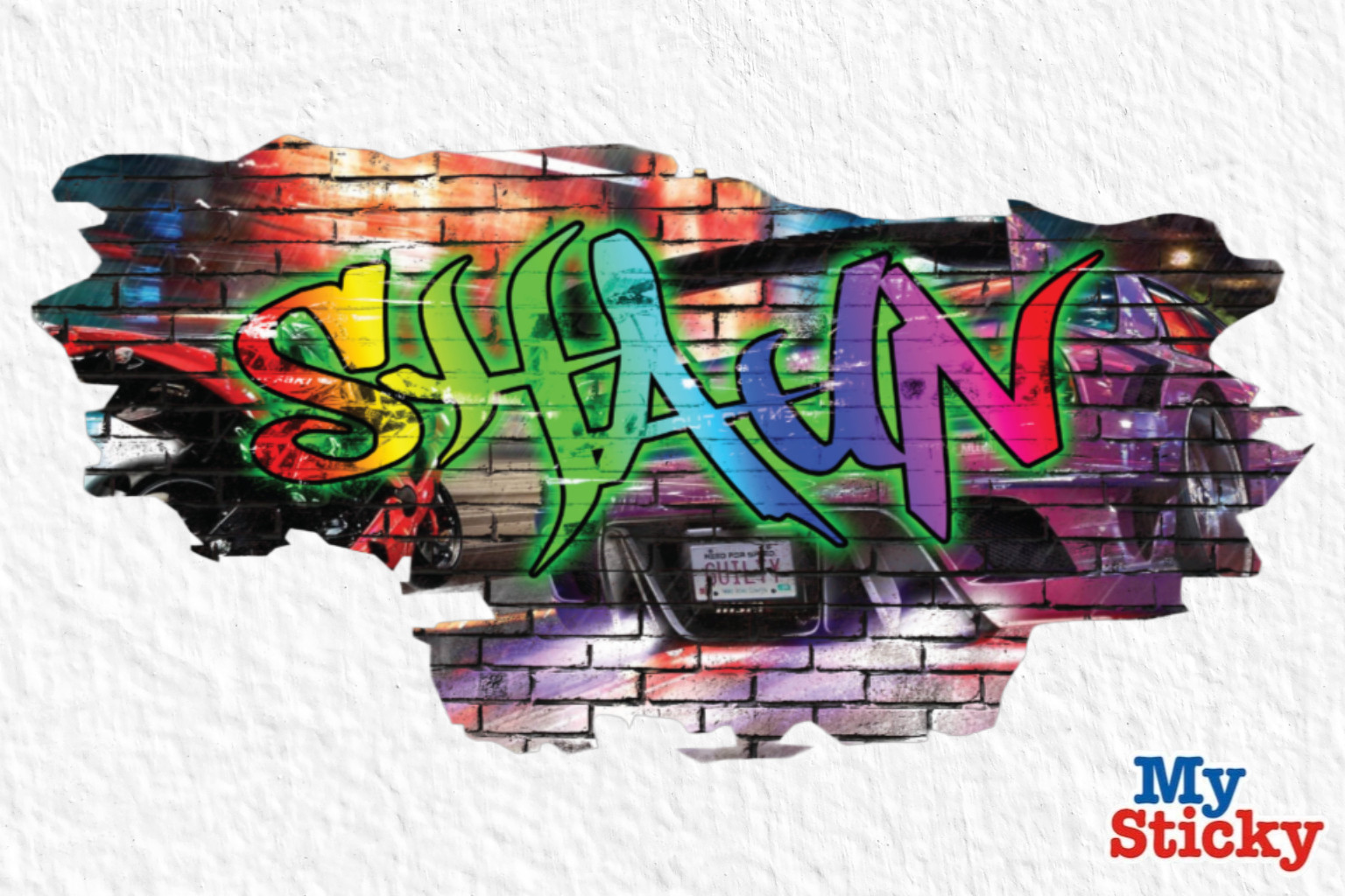 Personalized 3D Graffiti Name Wall Decal – Custom Art Vinyl Decor Sticker