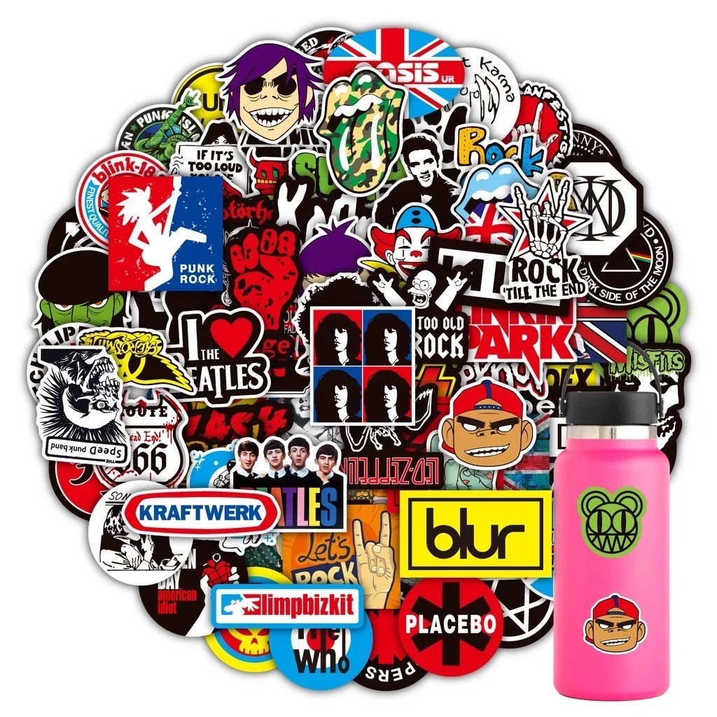 100PCS Rock Band Stickers Lot Punk Music Heavy Metal Bands Sticker Decal-USA