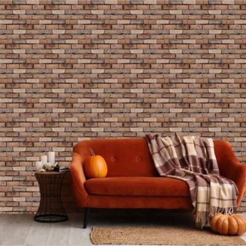 10PCS 3D Brick Wall Stickers Waterproof Wall Panels Peel And Stick Self Adhesive