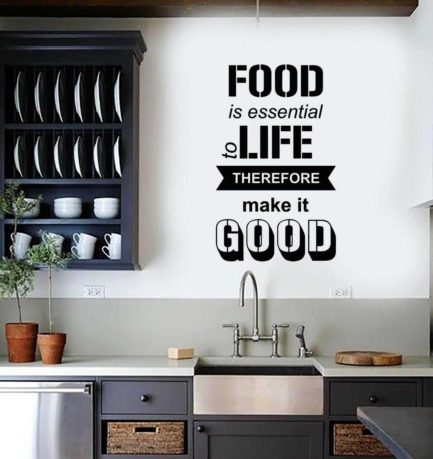Vinyl Wall Decal Kitchen Quote Dining Room Food Interior Decor Stickers (ig5712)