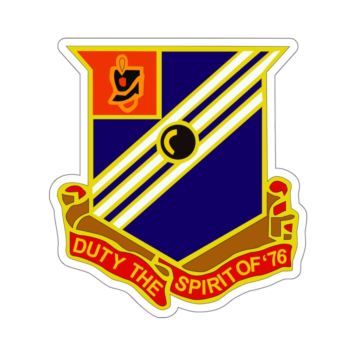 Kiss-Cut Stickers – Army – 76th Field Artillery Regiment wo Txt X 300