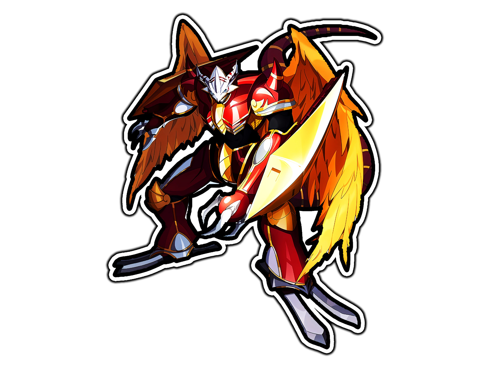 Burning Greymon Digital Monster Sticker Waterproof Vinyl Decal DieCut Car Laptop