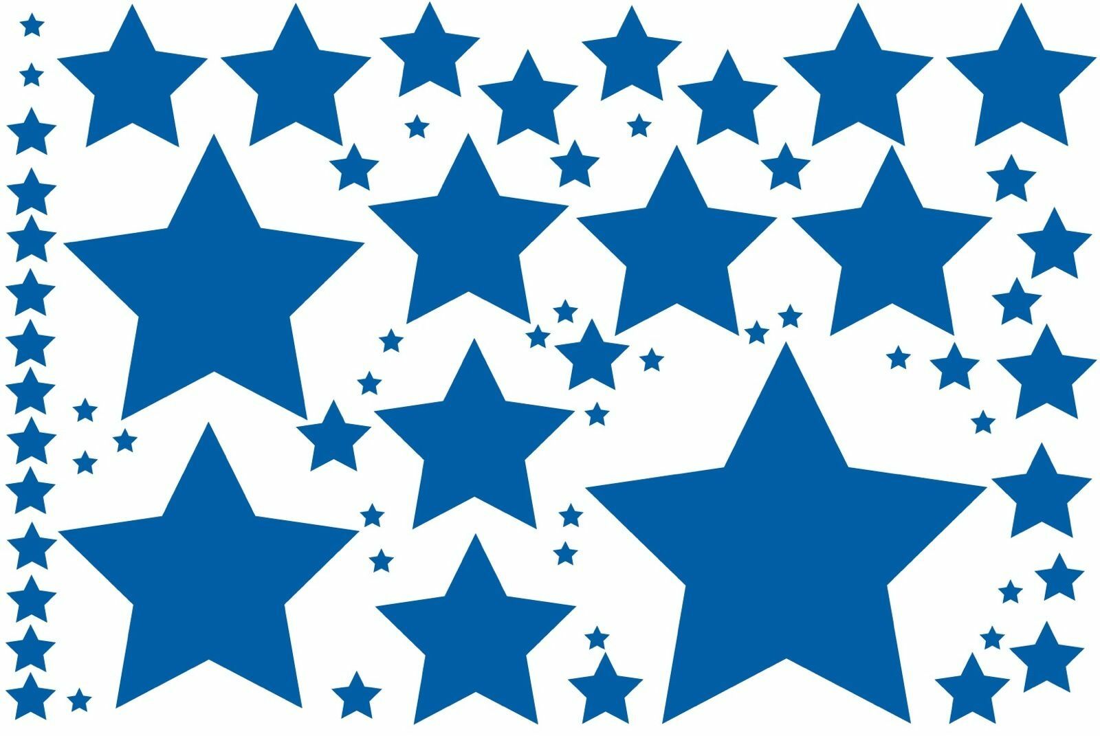 Rapid Vinyl 69 Random Various Sized Star Vinyl Decal Stickers Removable