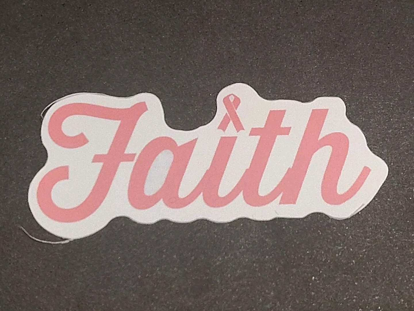 Faith Breast Cancer Awareness Ribbon Decal Sticker 2.25″