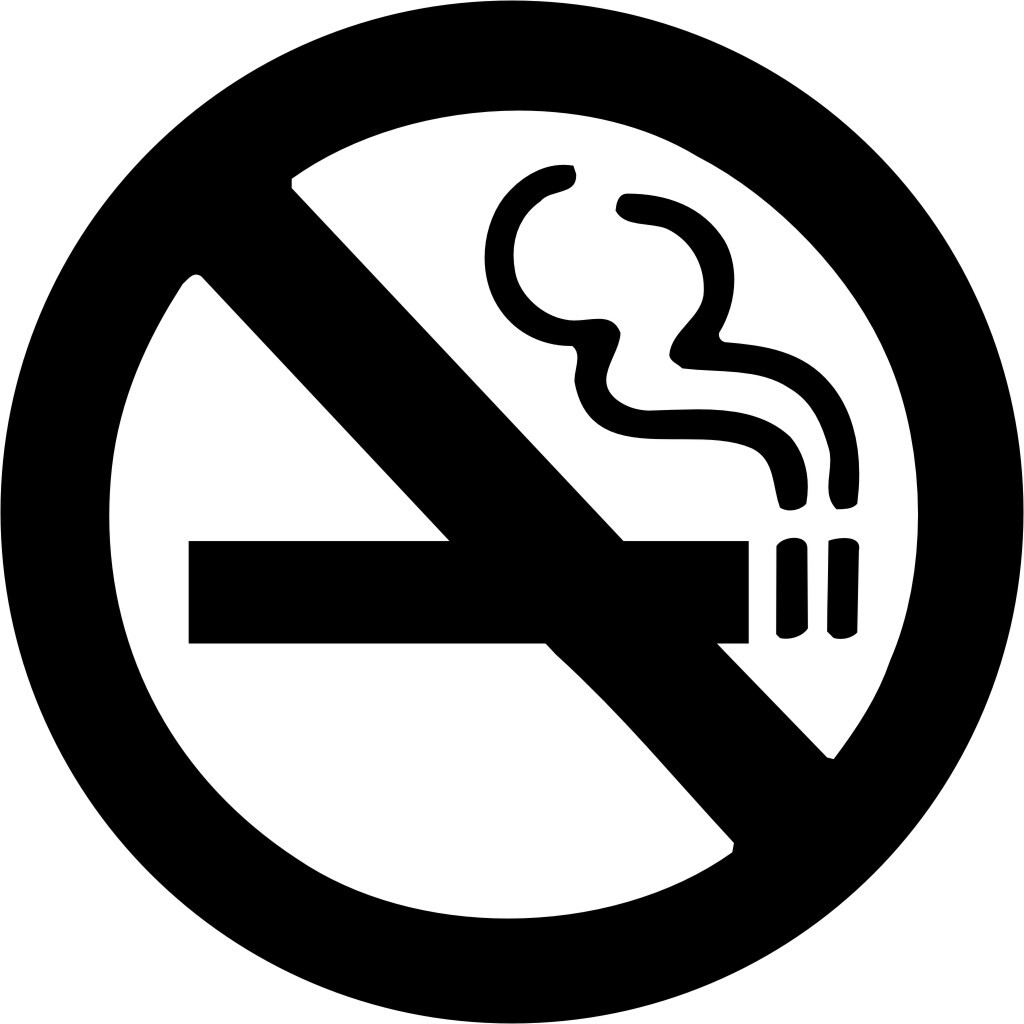 No Smoking Symbol 1 Color Window Wall Vinyl Decal Sticker Printed
